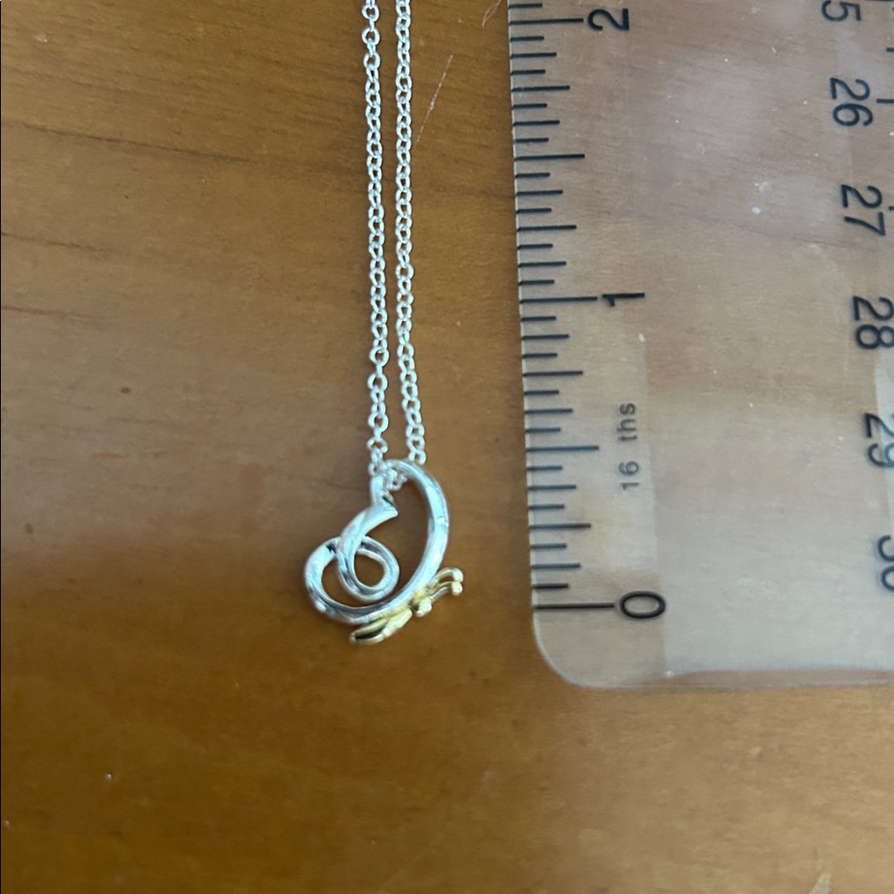 Elegant Two-tone Butterfly Necklace